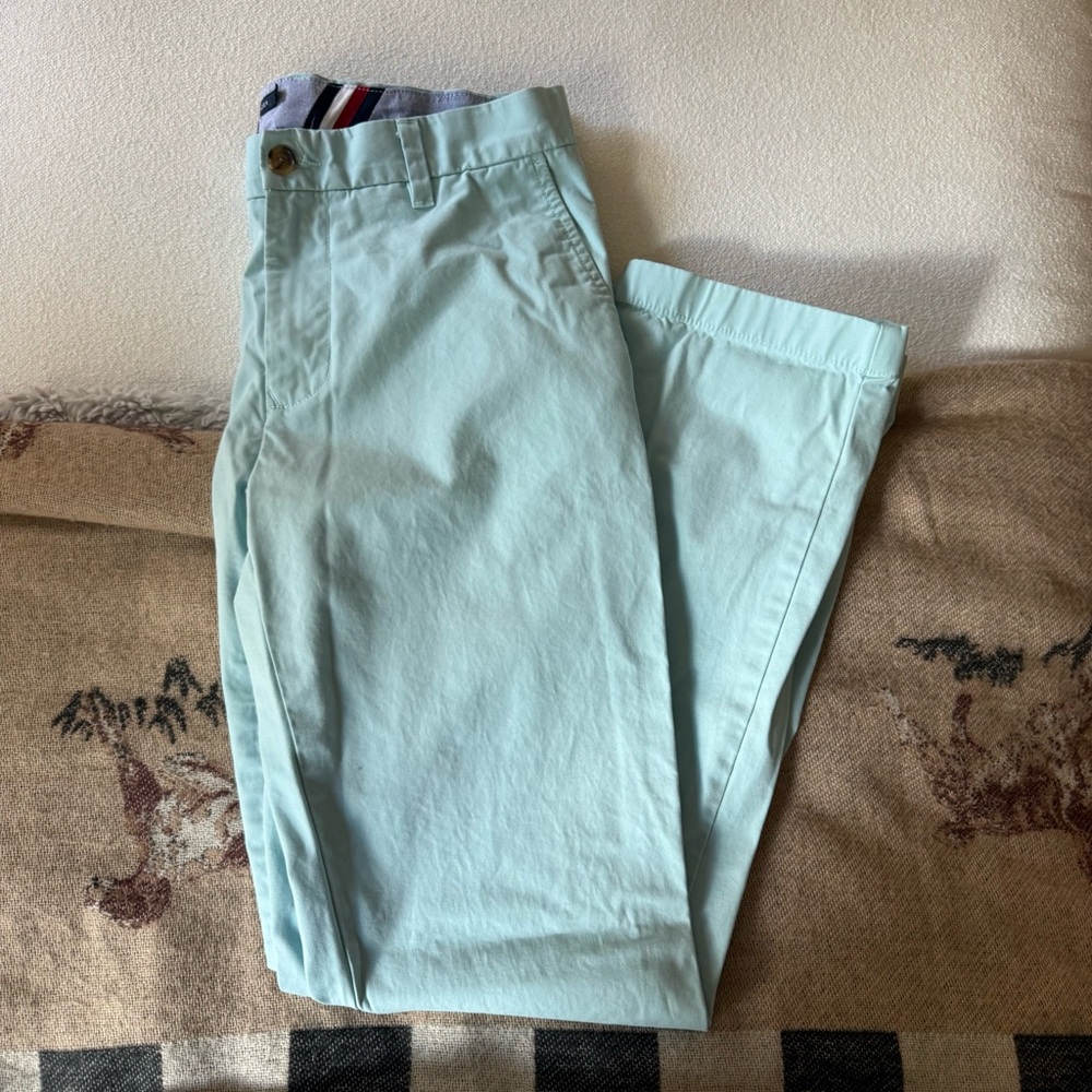 Tommy Hilfiger Straight-Fit Cotton Chino Pants in Mint Green